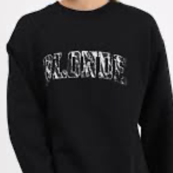 BRUNETTE THE LABEL “BLONDE “ zebra step sister crew sweatshirt size XL/XXL - Picture 2 of 9